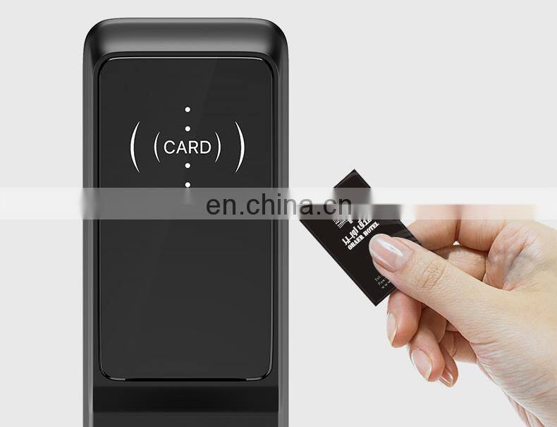 Popular Product Smart Push-Pull Digital rfid hotel card reader door lock support hotel version apartment version