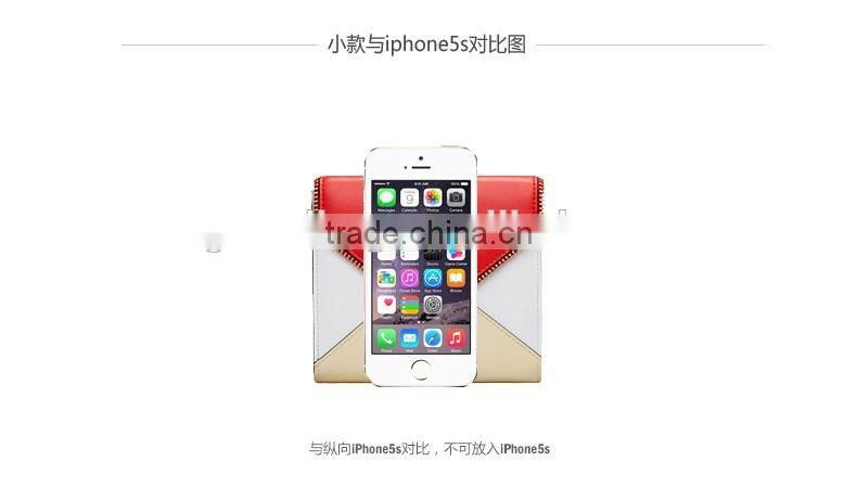 High Quality Large Capacity Multifunctional CONTRAST COLOR Custom Genuine Leather Zip Women RFID Blocking Wallet for Ladies