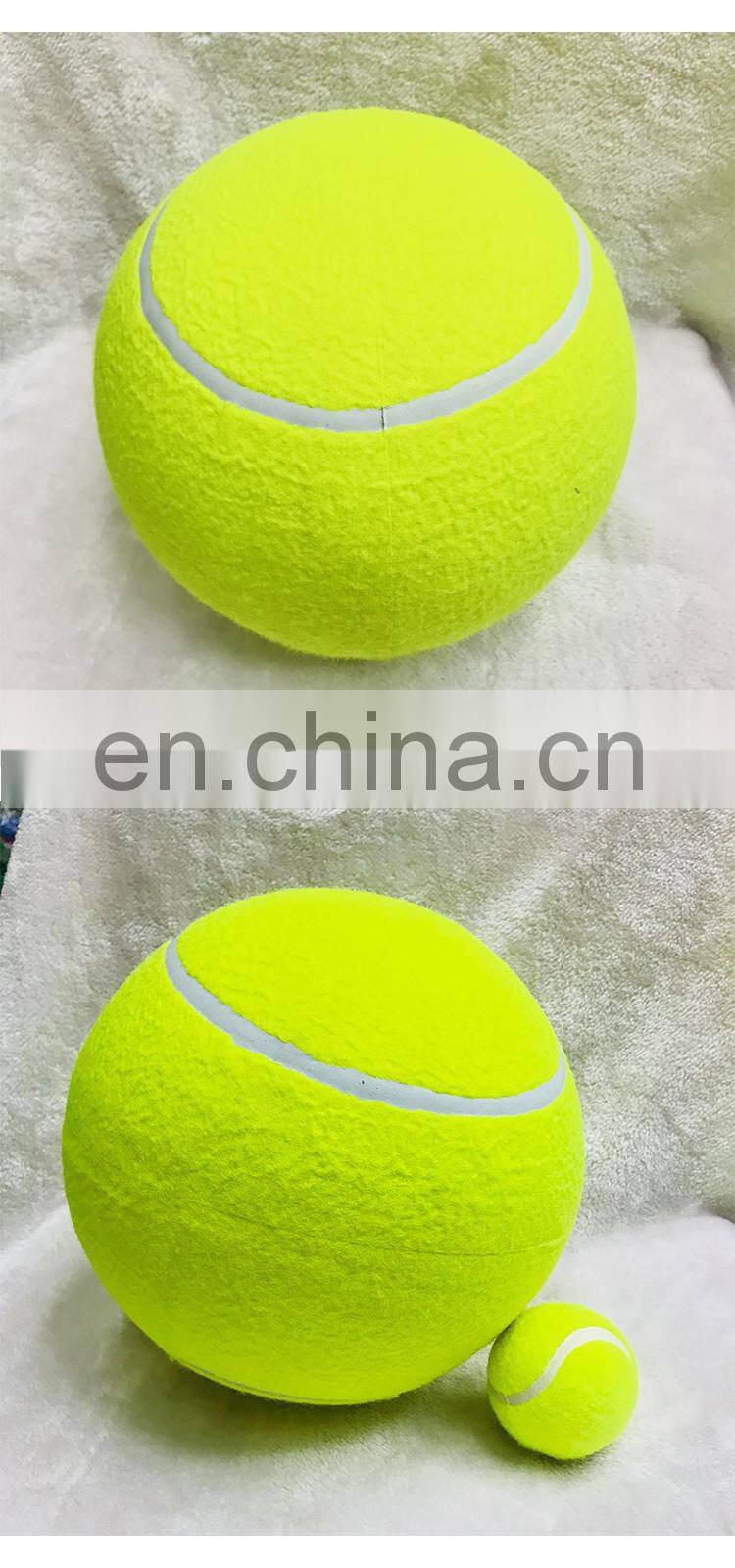 yellow 100% polyester oversize 9.5" jumbo tennis ball