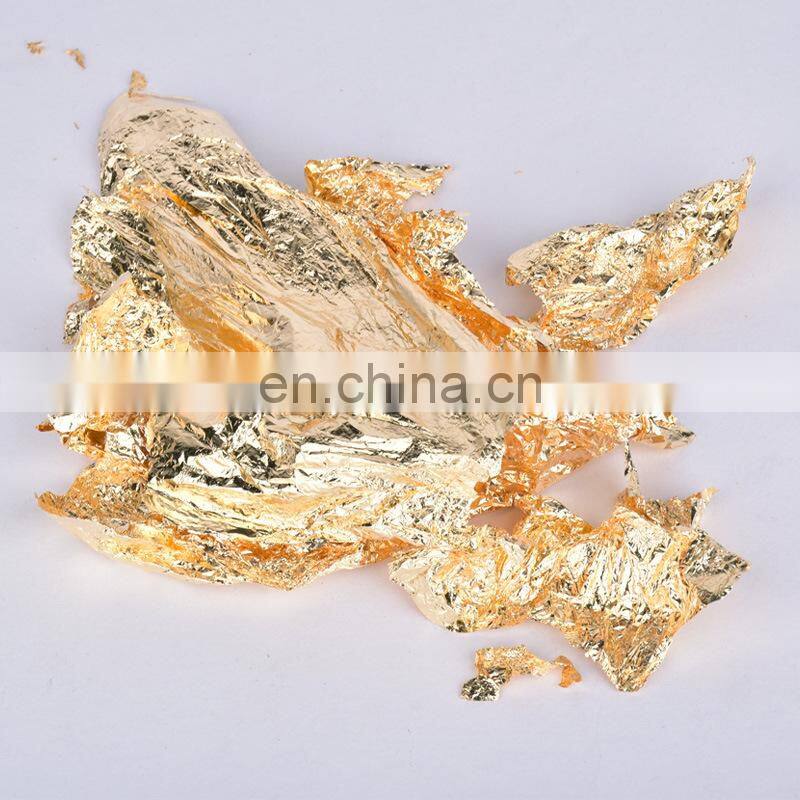 1PCS Edible Grade Genuine Gold Leaf Schabin Flakes 2g 24K Gold Decorative Dishes Chef Art for Cake Decorating Chocolate