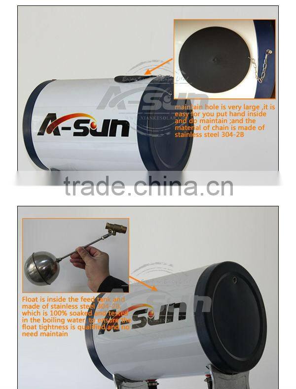 China low cost pre-heating copper coil solar geyser