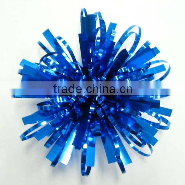 4 inch&5 Inch Metallic PET Fancy Gift Packing Ribbon Bows for Gift Box Packing/Wedding Car Decoration