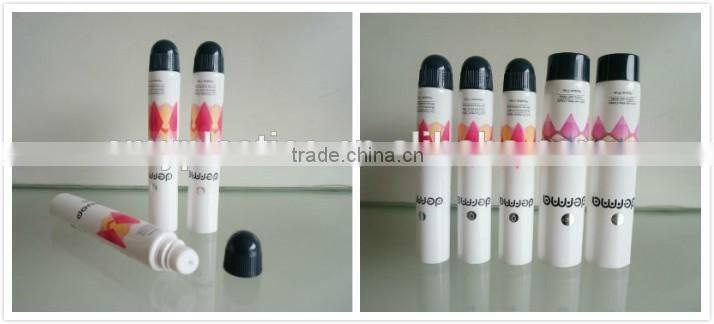 15g lip balm comtainer plastic tube for cosmetic packaging with round screw cap