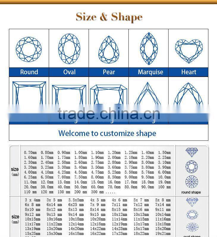 Top quality 2.00mm white topaz vacuum packing topaz stone