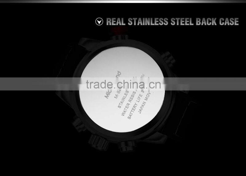 2015 new genuine soft leather watchband MIDDLELAND brand famous original Japan Miyota 2035 quartz movement 1 year guarantee