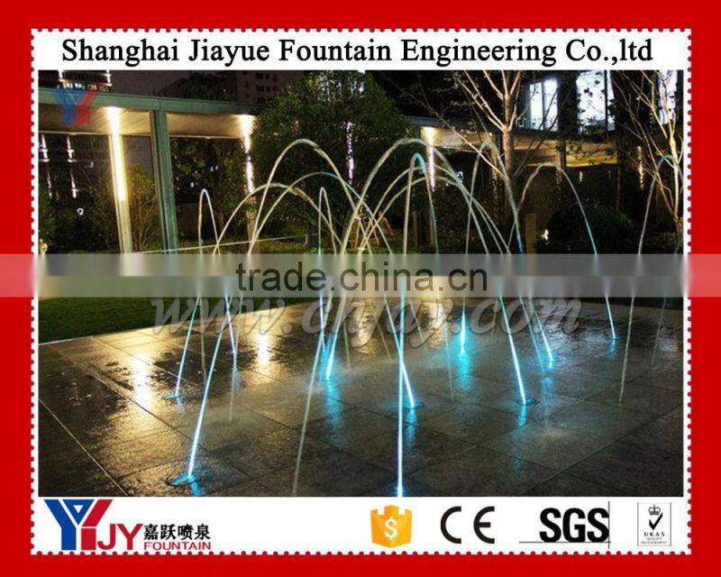 Jump jetting fountains with led light