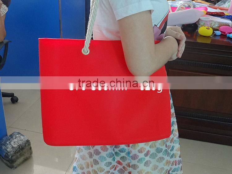 2016 Silicone promotional beach bags/foldable beach bag