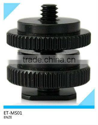 ET-MS01 High Quality hot shoe 1/4 screw to flash hot shoe mount adapter for dslr