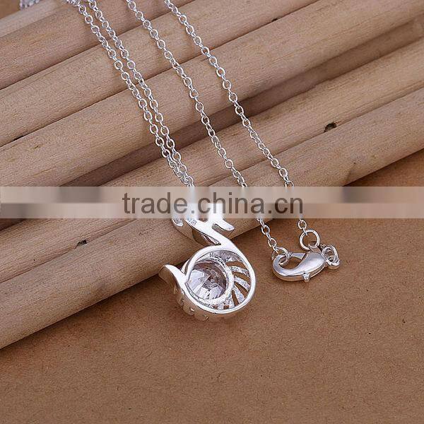 Delicate swan shape diamond necklace pendant LKNSPCP259