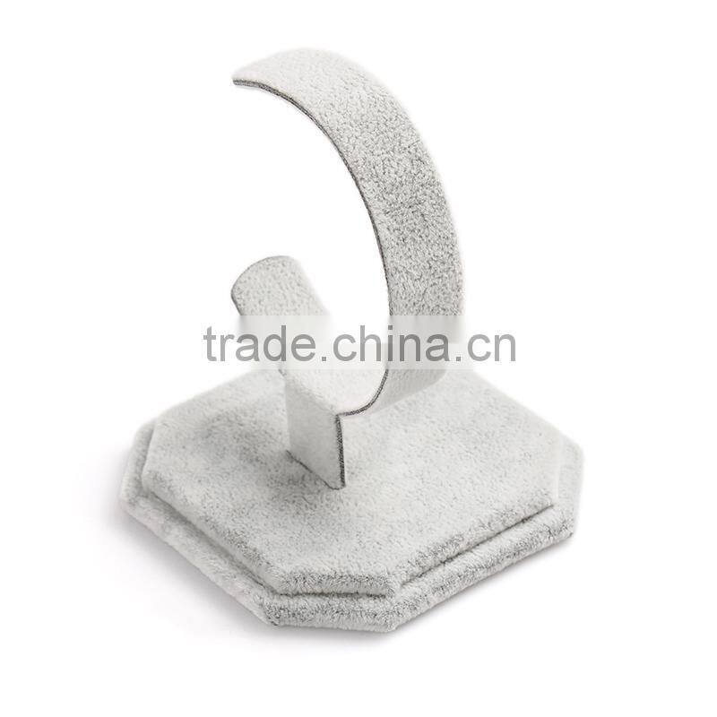 Wholesale Gray DIY Fabric Watch C-stand Bracelet Jewelry Display Stand Holder Showcase Watch Display Stand Holder