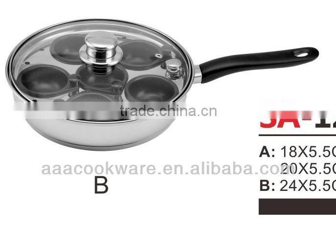 2015 New Products German Technique Stainless Steel Egg Poacher With Induction Bottom For Wholesale