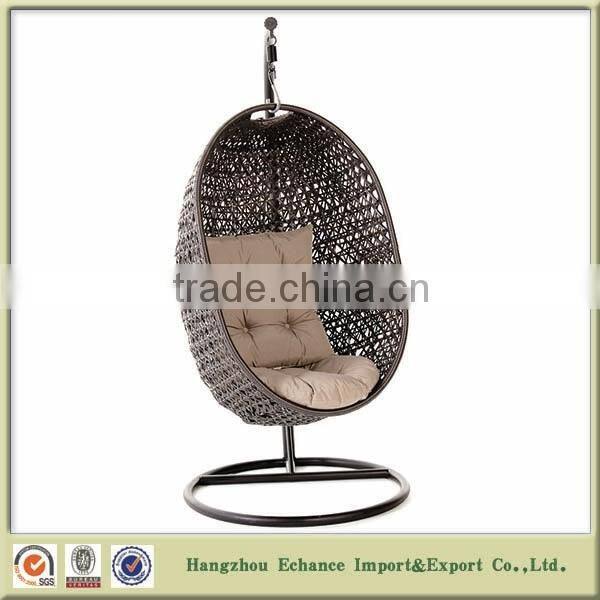 Egg shape PE Rattan Cocoon Hanging Chair for Garden-FN4111