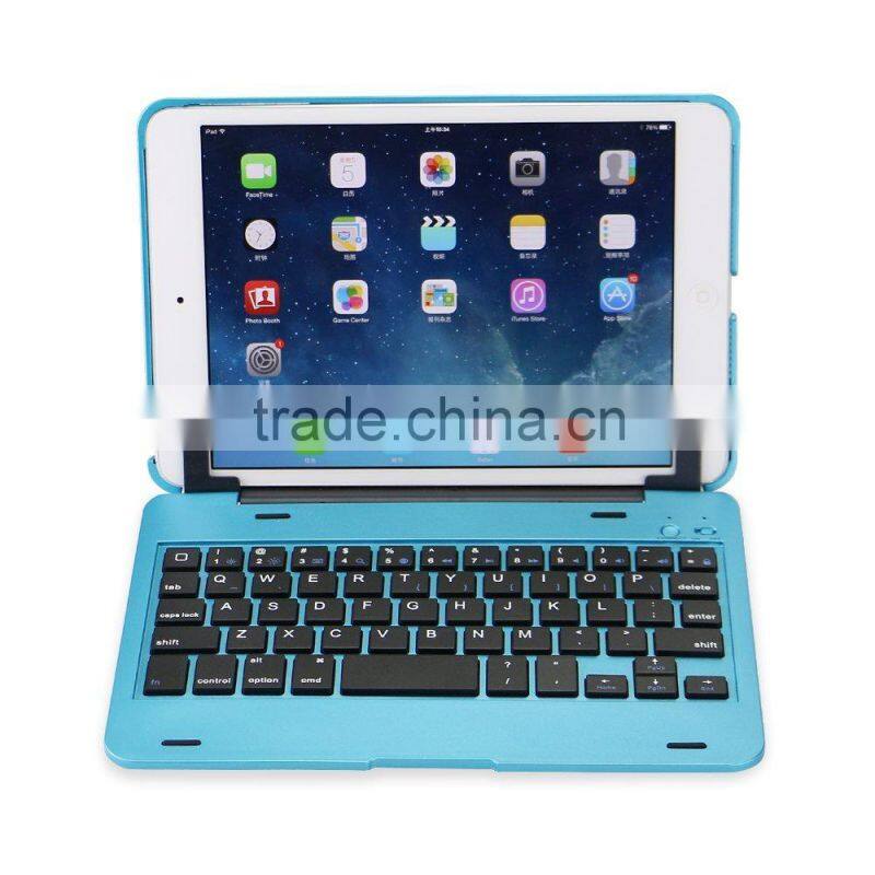 Bluefinger Bluetooth 3.0keyboard case cover for iPad Mini with detacable cover,calmshell keyboard,