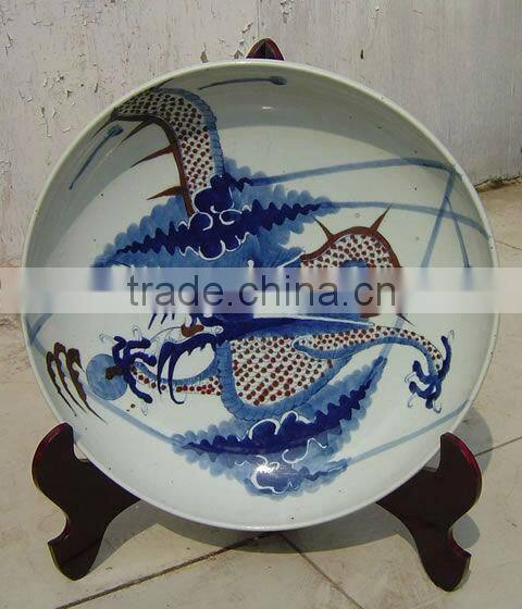 Chinese antique Blue and White Porcelain Dish