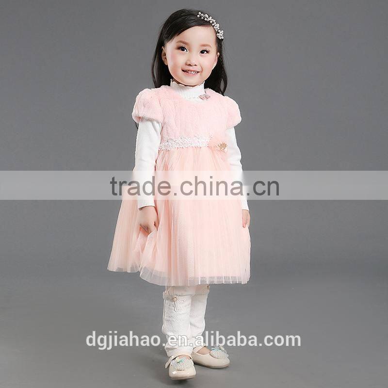 New fashion best-selling short sleeve winter fur baby clothing wholesale