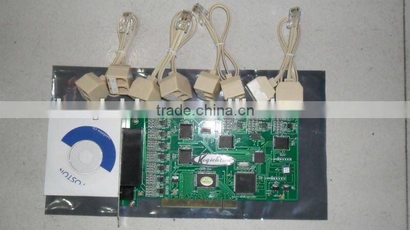 16 lines telephone call recorder card for call center record