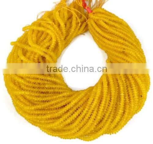 1 Strand Natural Rare Yellow Sapphire Stone Faceted Rondelle Beads 3-3.5mm 16" Long Strand,Sapphire Necklace Beads