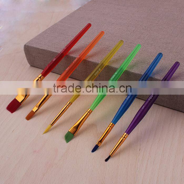 6 Pieces Wholesale Professional Nylon Artist Painting Brush Manufacturer