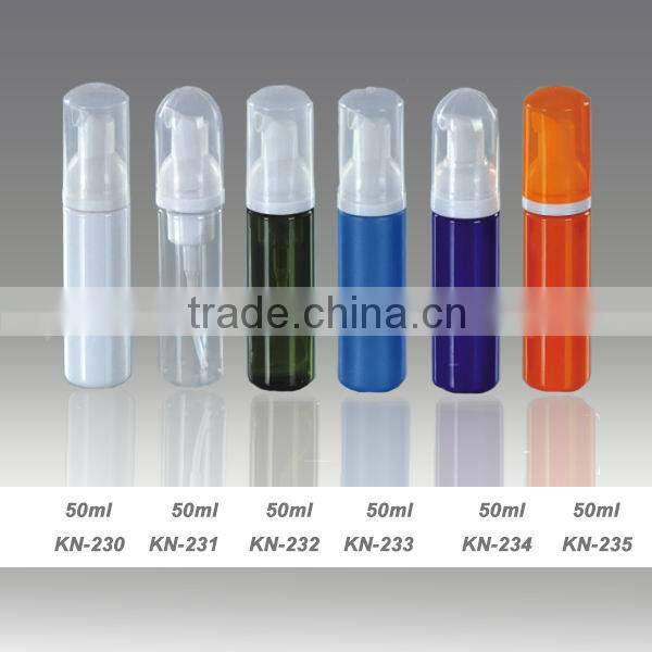 50ml foaming pump bottle, colorful foam bottle