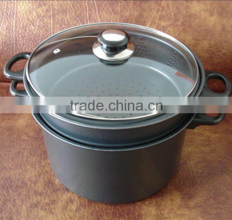 CARBON STEEL SET 3 PCS POT WITH STEAMER STEAM COOKER