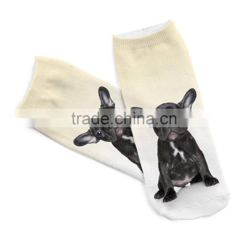 taobao ankle socks animals 3d digital full print colorful socks manufacturers
