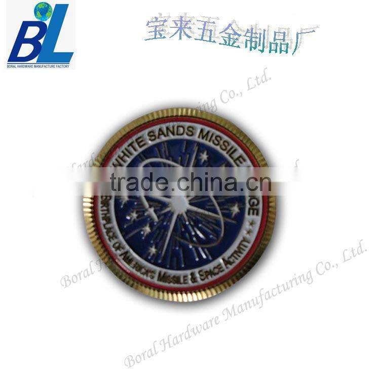 Custom petal edge jelly paint bronze star challenge coin