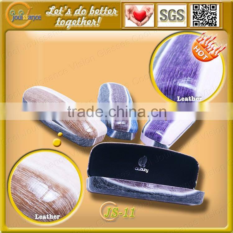 Fashion Eco-Friendly leather material case eyewear suitcases for eyeglasses