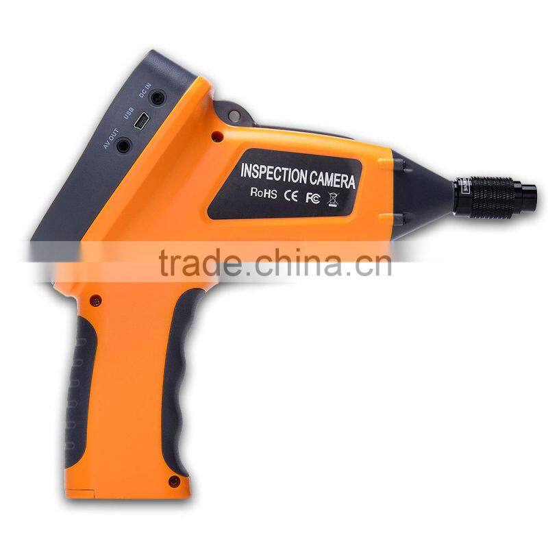 DVR 9.8mm Endoscope Borescope Zoom Recordable Rotation 1m Cable Video 2.4" Inspection Camera