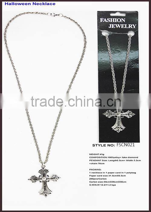 76's Chain Pendant Cross Necklace With Retail Packing
