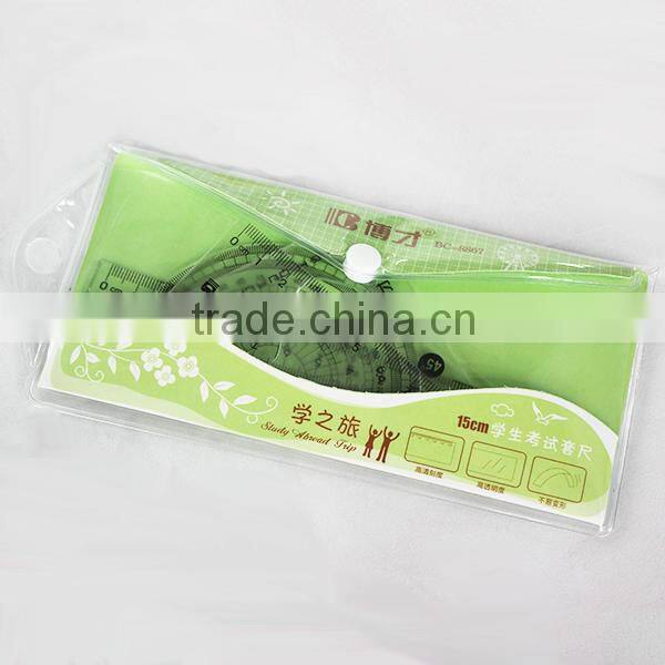 Cute Colorful Student's Plastic Transparent Ruler Set Hot Sell!