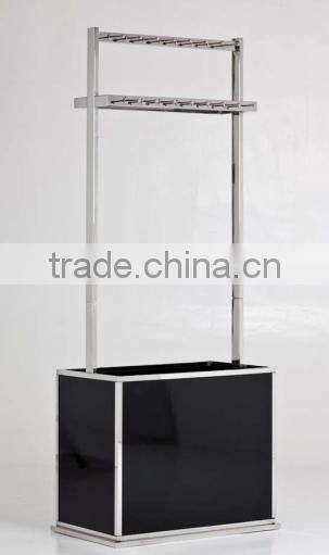 Metal fancy woman handbag stand for handbag stand