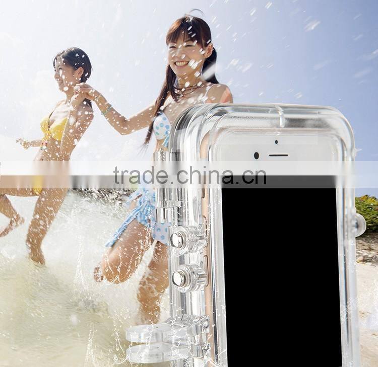 Consumer Electronics wholesale mobile phone accessory waterproof case for iphone 6/6S, Phone case with Adaptor for Extreme sport