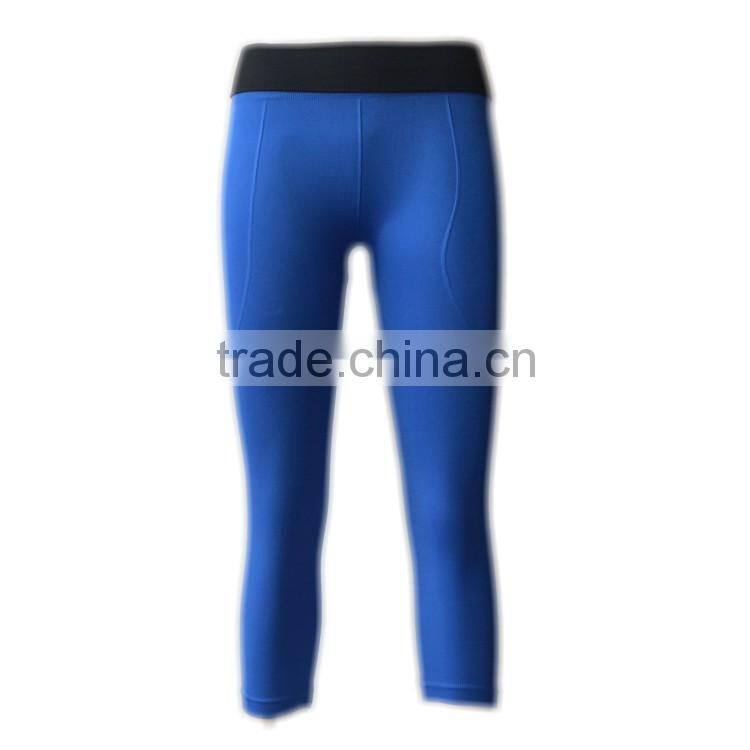 2015 New Model Seamless Women Sports Knee Length Leggings Yoga Pants