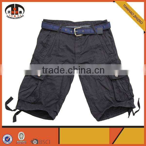 High Quality Custom Mens Casual Harem Shorts with Belt for Summer