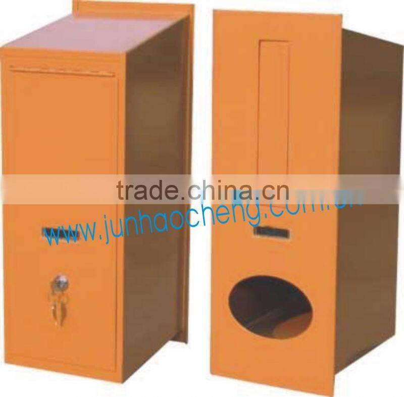 wrought iron wall-embedded public mailbox/letterbox/suggestion box