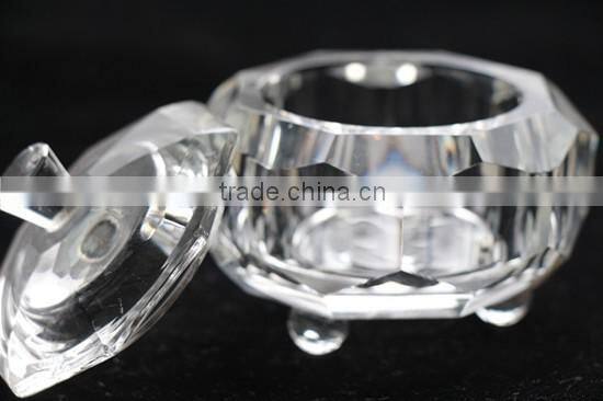 Crystal bowl with lid elegant crystal sugar pot