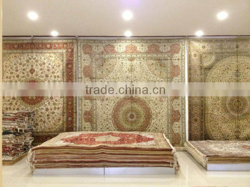 oriental handmade silk round carpet