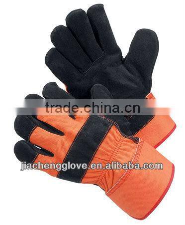 JS806/OR,Blue Cow Split Leather Safety Glove