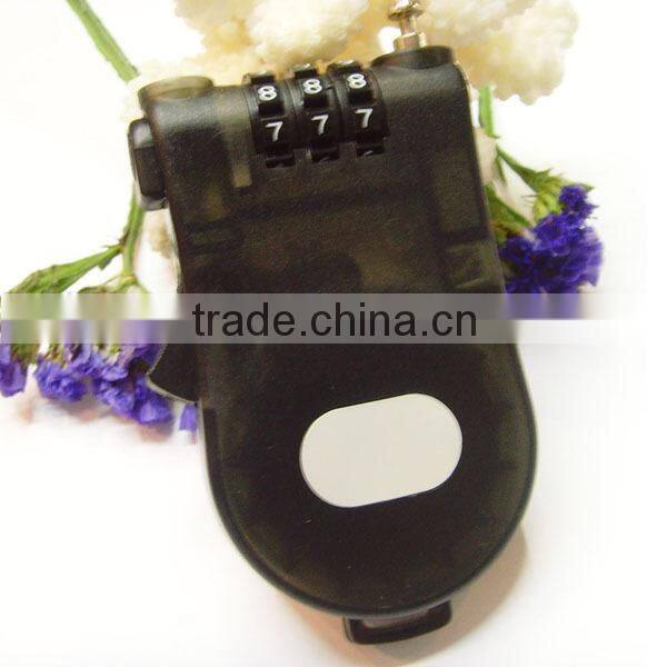 High Security Colorful 3 digits ABS combination cable lock