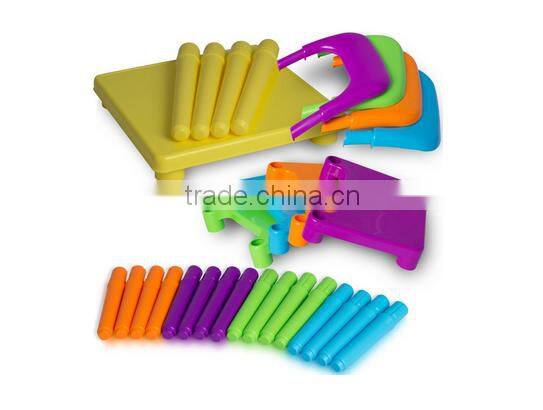 Colorful Kids' Secondary Table and 4-Chair Set, Plastic and foldable
