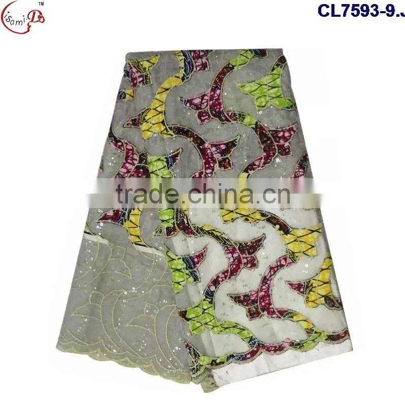 CL7593 2016 Chowleedee High quality Top Fashion Latest Design wax lace