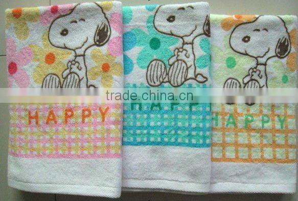 soft cotton Printed velvet hand towel