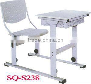 attached student desk and chair