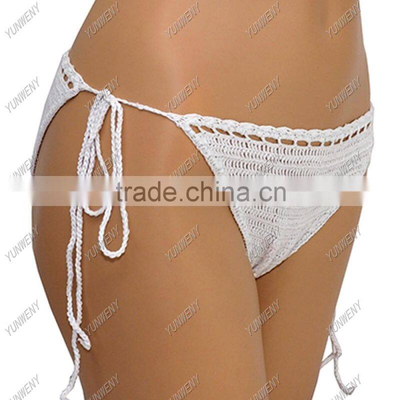 women's bikini with white Knitting swimming trunks sexy women trunks