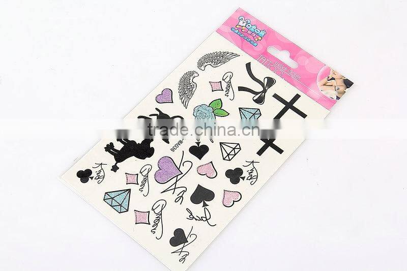2015 fashion temporary finger free tattoo sticker
