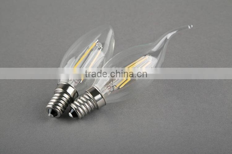 200lm led fialment bulb with tail candle lamp