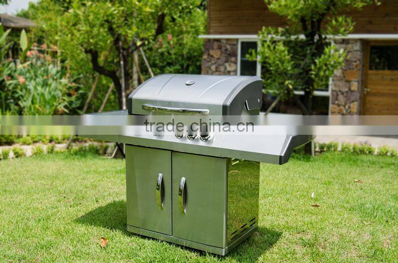 Simple two burner grill with side table