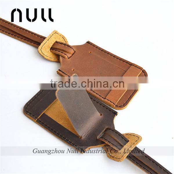 Wholesale handmade Genuine leather name hang rfid tag for labels