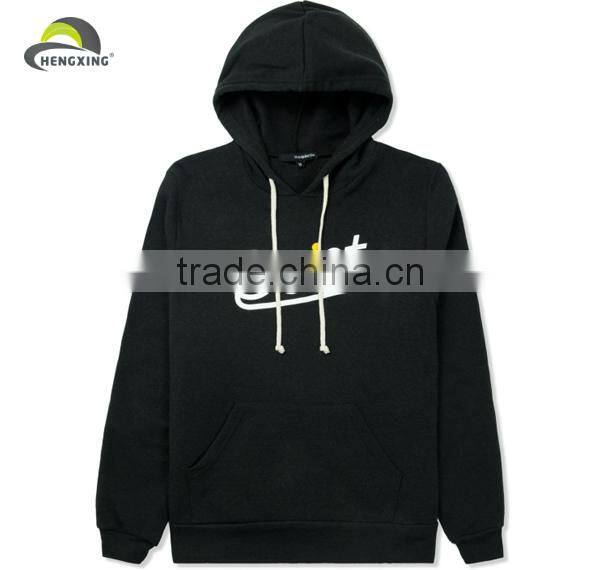 Custom high quality men plain hoodies