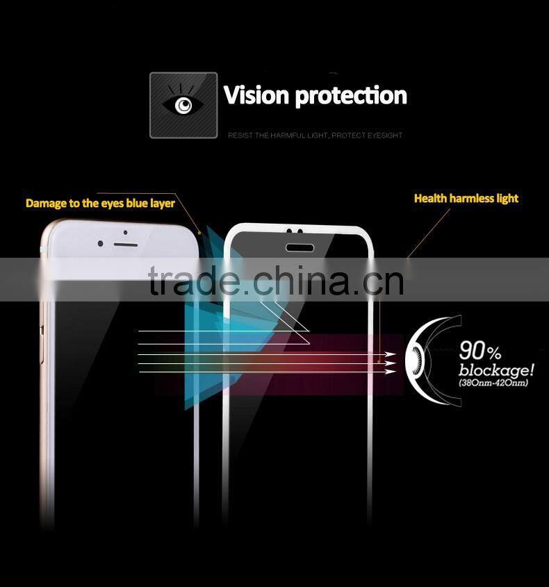 Full screen protector frame 9H 2.5D 0.3mm tempered glass protector for Iphone6 wholesale